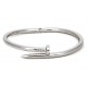 Nail Head Wrap Cuff Bracelet Silver Anti Tarnish Plating 